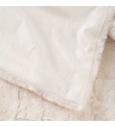 Super Soft Luxury White Decorative Extra Soft Faux Fur Throw Blanket 50