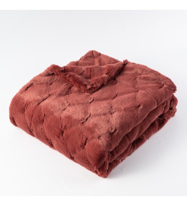 Christmas Red Warm Luxury Double Sides Oversized No Shedding Super Soft Holiday Faux Fur Minky Throw Blankets