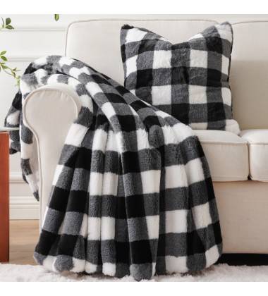 Top Seller Super Soft Extra Cozy Luxury Bedspread Blankets Decorative Rabbit Plaid Faux Fur Winter Throw Blanket Other Blanket