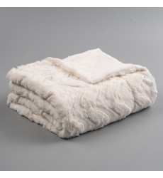 Decorative Soft Fluffy Faux Fur Throw Blanket 50" x 60" for Wedding