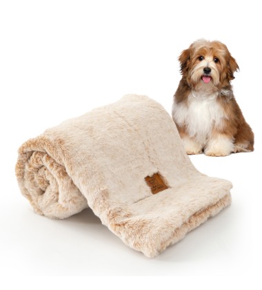 2 Tone PV Faux Fur Couch Cover Protector Bedding Waterproof Designer Soft Reversible Puppy Private Label Pet Dog Sherpa Blanket