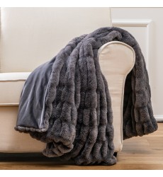 Oversized Softest Warm Elegant Cozy Faux Fur Home Throw Blanket 60