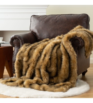 270x270cm Home Decorative Sofa Bed Luxury Deluxe Contemporary Fox Faux Imitation Full Fox Fur Full Skin Throw Blanket