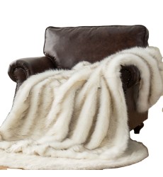 270x270cm Home Decorative Sofa Bed Luxury Deluxe Contemporary Fox Faux Imitation Full Fox Fur Full Skin Throw Blanket