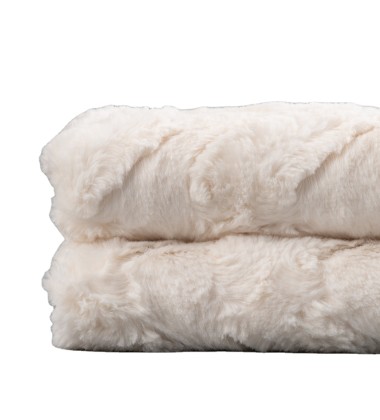 Decorative Soft Fluffy Faux Fur Throw Blanket 50" x 60" for Wedding