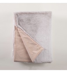 Luxurious Soft Faux Frost Tip Fur and Velvety Mink Throw Blanket Rose Super Cozy Blanket Reversible Silky Royal Blanket