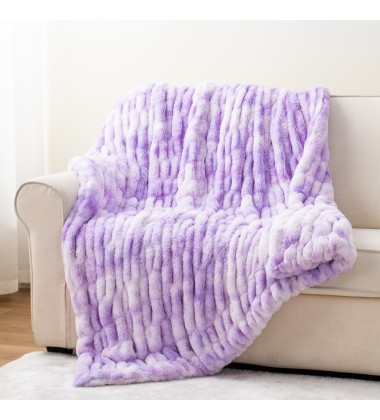 Faux Fur Adult Baby Blanket Super Soft Fuzzy Thick Weight Luxurious Cozy Warm Fluffy Plush Faux Fur Winter Blanket and Pillow