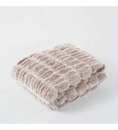 Luxury Soft Reversible Warm Thick Fluffy Fuzzy Back Printed Ruched Faux Fur Bed Blanket