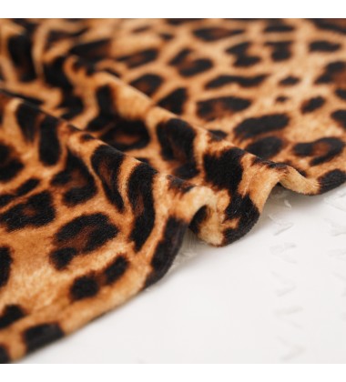 Lightweight Super Soft Ultra Luxurious Plush Mink Fleece Hooded Blankets Personalized Leopard Print Flannel Fleece Throw Blanket