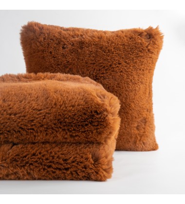 Copper Pumpkin Rabbit Faux Fur Blanket Ultra Soft Blanket Luxurious Fuzzy Warm Cozy Lightweight Soft Blanket