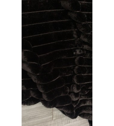 Luxury Warm Reversible Jacquard Striped Faux Fur Minky Sherpa Snow White Throw Blanket Super Soft Fuzzy Fleece Sofa Blanket