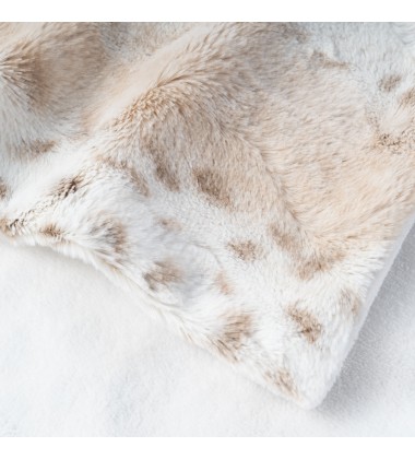 Hot Selling Reversible Super Soft Fuzzy Snow Leopard Print Fake Fur Throw Blanket for winter