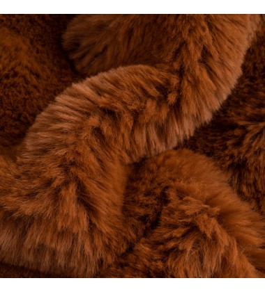 Copper Pumpkin Rabbit Faux Fur Blanket Ultra Soft Blanket Luxurious Fuzzy Warm Cozy Lightweight Soft Blanket