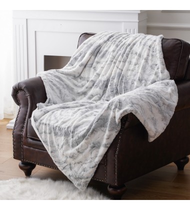 Luxury Fuzzy Super Soft Faux Fur Sherpa Blanket  Blankets for Winter