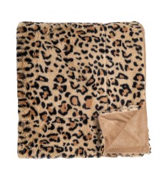 Brown Sand Leopard Fuzzy Faux Fur Cheetah Throw Blanket Lightweight Plush Cozy Soft Microfiber for Couch Travel 60x70Inch