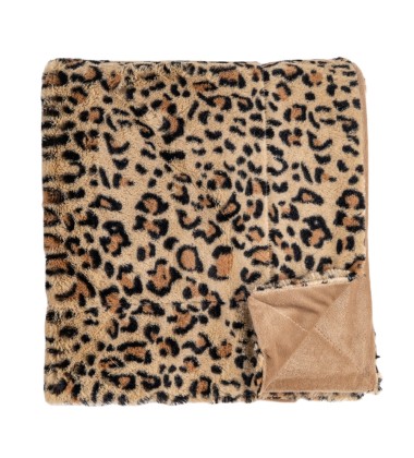 Brown Sand Leopard Fuzzy Faux Fur Cheetah Throw Blanket Lightweight Plush Cozy Soft Microfiber for Couch Travel 60x70Inch