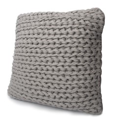 chunky knit square decorative pillow knitted throw cushion handmade pillow