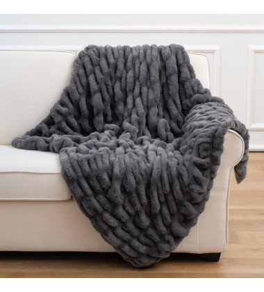 Oversized Softest Warm Elegant Cozy Faux Fur Home Throw Blanket 60