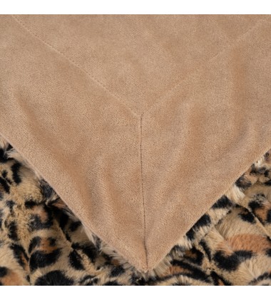 Royal Luxury Cozy Brushed Printed Leopard Pattern Plush Furry Rabbit Fur Minky leopard blanket for Winter