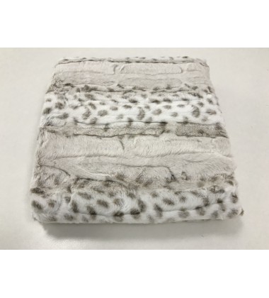 Royal Luxury Cozy Brushed Printed Leopard Pattern Plush Furry Rabbit Fur Minky leopard blanket for Winter