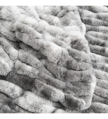 Hot Sales Super Soft Fuzzy Faux Fur Reversible Tie-dye Minky Throw Blanket for Sofa