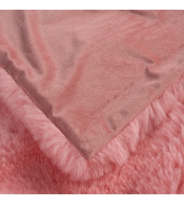 100%Recycle Polyester Soft Plush Faux Rabbit Fur Throw Blanket Heavy Weight Extra Soft Cuddle Blanket