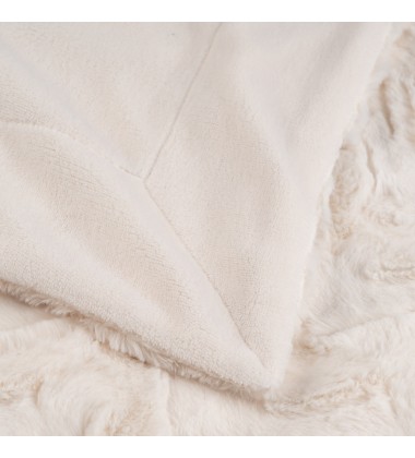 Decorative Soft Fluffy Faux Fur Throw Blanket 50" x 60" for Wedding