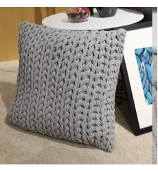 chunky knit square decorative pillow knitted throw cushion handmade pillow