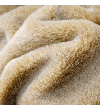 Luxury Stunning Frosted Double Sides Super Soft Cationic Faux Fur Chinchilla Throw Blankets for Winter