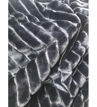 Luxury Warm Reversible Jacquard Striped Faux Fur Minky Sherpa Snow White Throw Blanket Super Soft Fuzzy Fleece Sofa Blanket