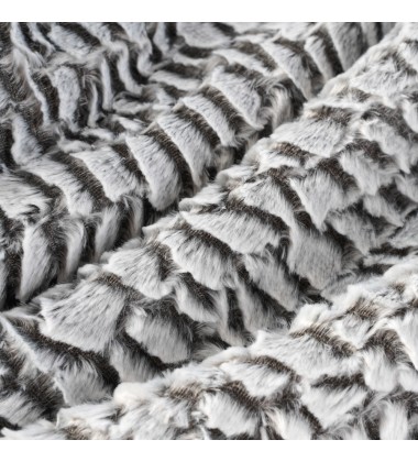 Faux Fur Throw Blanket Mermaid Scales Design White Sherpa Backside Soft Warm Plush Textured