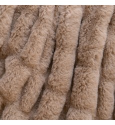 Plush Throw Luxurious Embossed Ruched Fur Blanket Cream Brown Wolf Premium Quality Faux Fur Throw Blanket