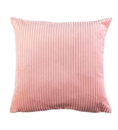 Decorative pink Velvet Cushion Covers Square Throw Pillowcases for Sofa Bedroom with Invisible Zipper stripe design cushion