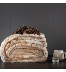 Soft Nice Feeling Ultra Plush Polyester Camel Double Spandex Rabbit Blanket Faux Fur Throw Blanket