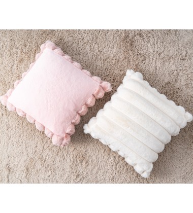 Faux Fur Plush Decorative Throw Pillow Covers Fuzzy Striped Soft Pillowcase Cushion Covers for Sofa Couch Bedroom