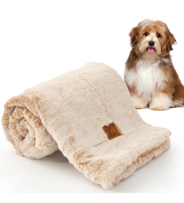 2 Tone PV Faux Fur Couch Cover Protector Bedding Waterproof Designer Soft Reversible Puppy Private Label Pet Dog Sherpa Blanket