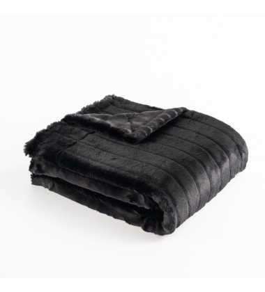 Supper Soft Cream Embossed Jacquard Stripe Grid Pattern Faux Fur Mink Throw Blankets and Pillow Set for Wedding