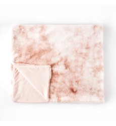 Princess Pink Faux Fur Throw Blanket 50x60 Inches Tie-dye Plush Decorative Reversible Throw Blanket for Baby