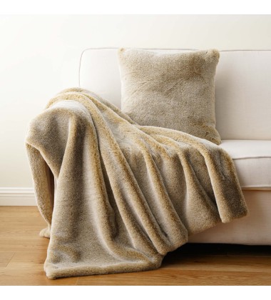 Luxury Stunning Frosted Double Sides Super Soft Cationic Faux Fur Chinchilla Throw Blankets for Winter