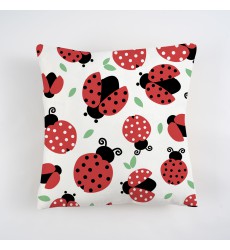 decorative print velvet throw pillow covers Ladybird Seamless Pattern Pillow Cases  for Home Sofa