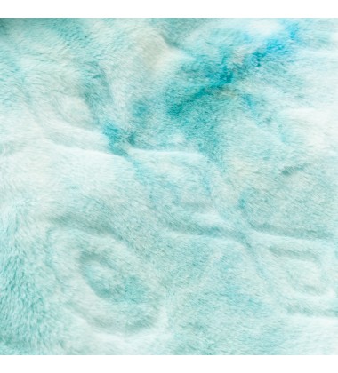 Embossed Green Tie Dye Lightweight Super Soft Fuzzy Cozy Durable Faux Rabbit Fur Throw Blanket for home deco