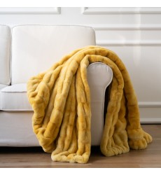 Super Soft Faux Fur Throw Blanket Fluffy Reversible Blanket Tie Dye Throw Blankets for Couch